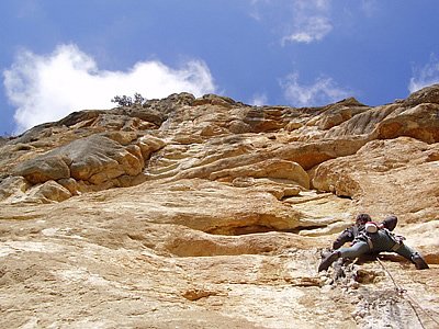 Climbing at Makinodromo in El Chorro